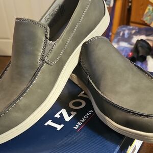 Izod Men's Charcoal Slip-On Loafers
